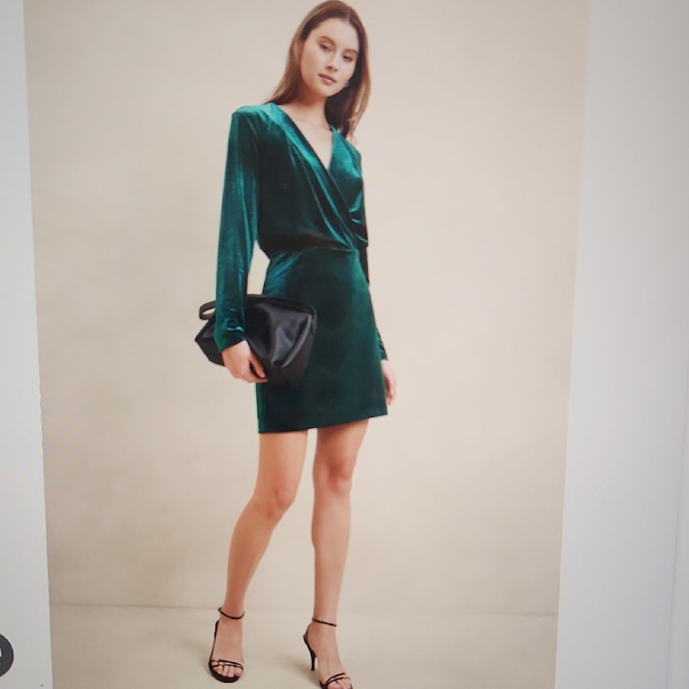 Banana Republic Velvet Wrap Mini Dress